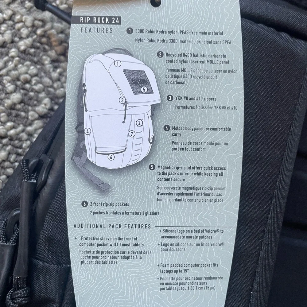 NEW MYSTERY RANCH Black Rip Ruck 24 - Picture 5 of 5